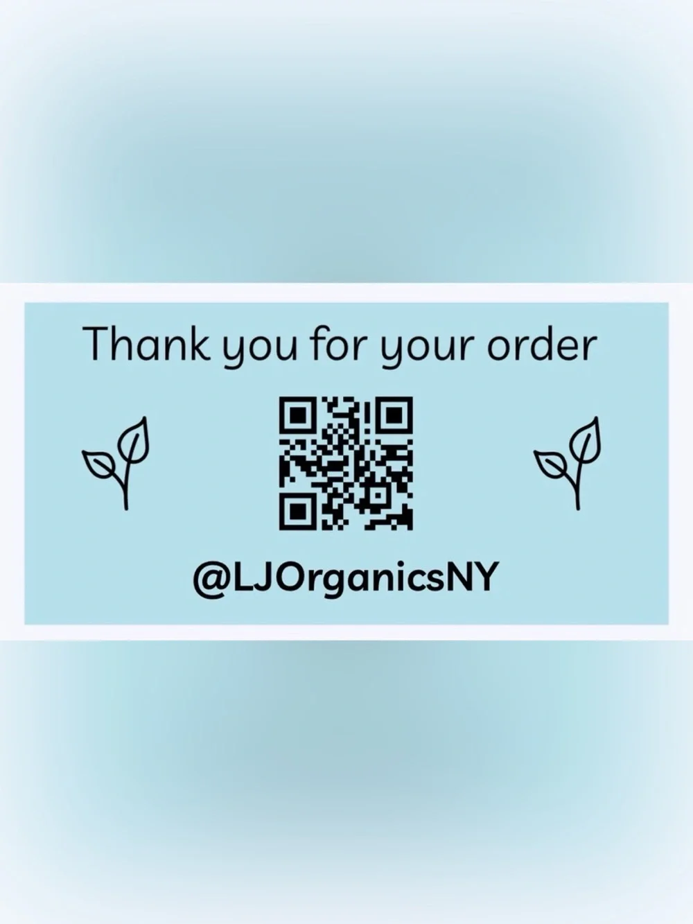 50 CUSTOM STICKERS - 2” x 1” - “THANK YOU FOR YOUR ORDER” - W/ CLOSET NAME & QR